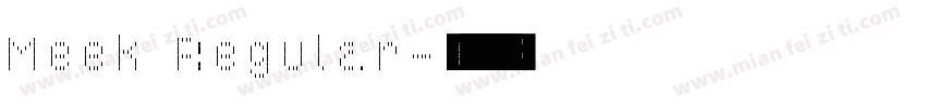 Meek Regular字体转换